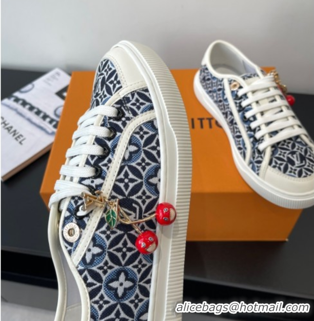 Luxurious Louis Vuitton LV Lagoon Sneakers in Monogram Canvas Blue 2025 1AGYG4