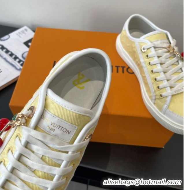 Buy New Cheap Louis Vuitton LV Lagoon Sneakers in Monogram Canvas Yellow 2025 1AGYG4