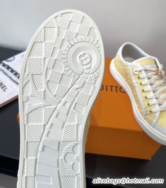 Buy New Cheap Louis Vuitton LV Lagoon Sneakers in Monogram Canvas Yellow 2025 1AGYG4