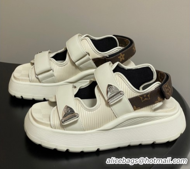 Purchase Louis Vuitton Chameleon Platform Comfort Sandals White 2025 1AHNJU