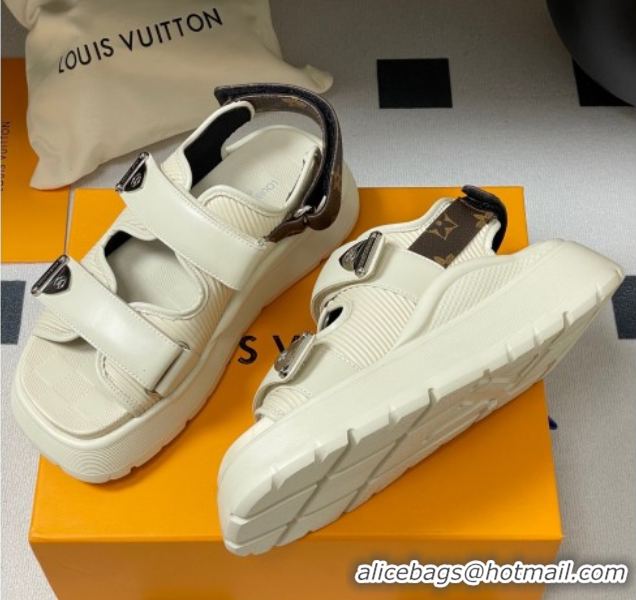 Purchase Louis Vuitton Chameleon Platform Comfort Sandals White 2025 1AHNJU