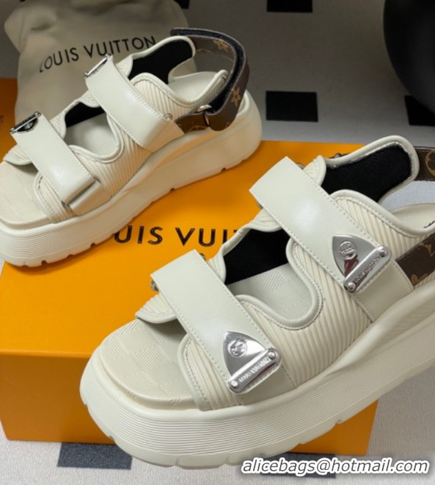 Purchase Louis Vuitton Chameleon Platform Comfort Sandals White 2025 1AHNJU