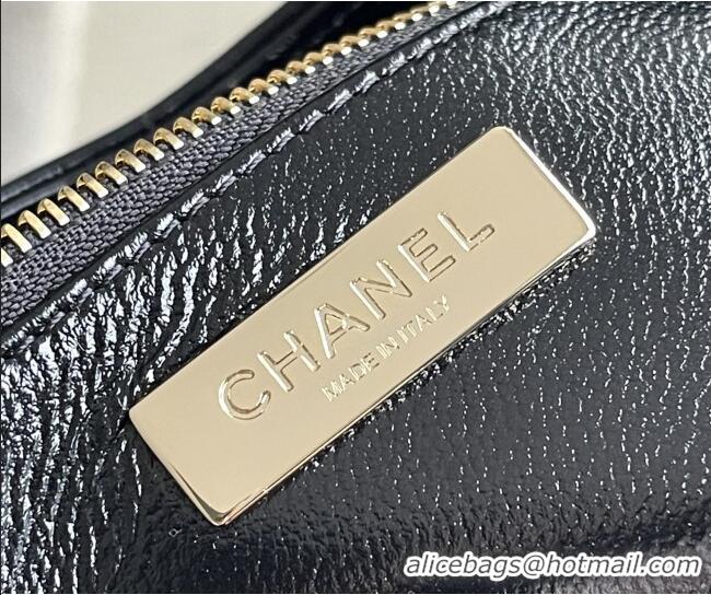 Best Price Chanel 31 Bag Shiny Lambskin Mini Shopping Bag AS4133 Black 2025 Top Quality