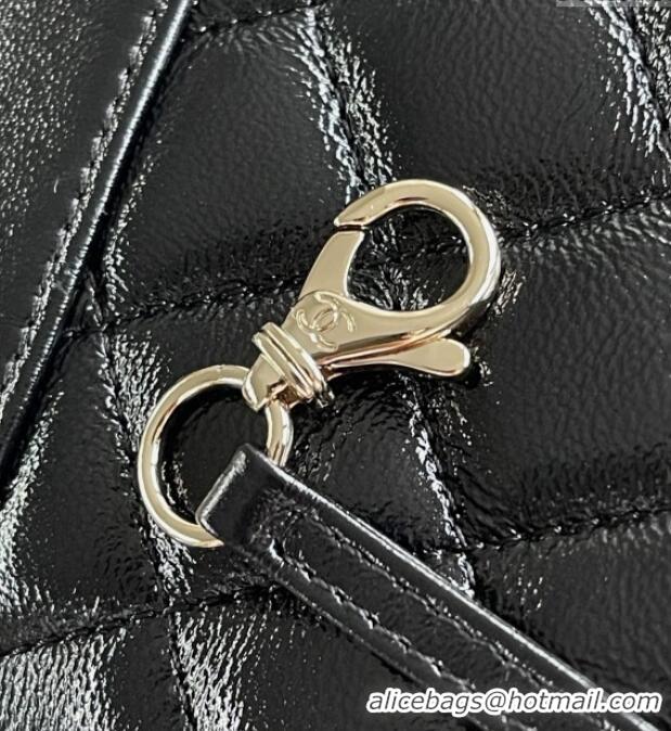 Best Price Chanel 31 Bag Shiny Lambskin Mini Shopping Bag AS4133 Black 2025 Top Quality