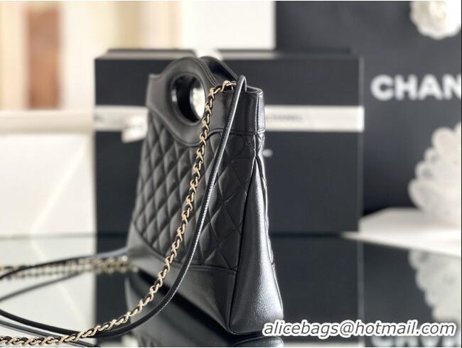 Best Price Chanel 31 Bag Shiny Lambskin Mini Shopping Bag AS4133 Black 2025 Top Quality