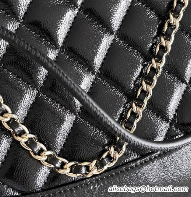 Best Price Chanel 31 Bag Shiny Lambskin Mini Shopping Bag AS4133 Black 2025 Top Quality