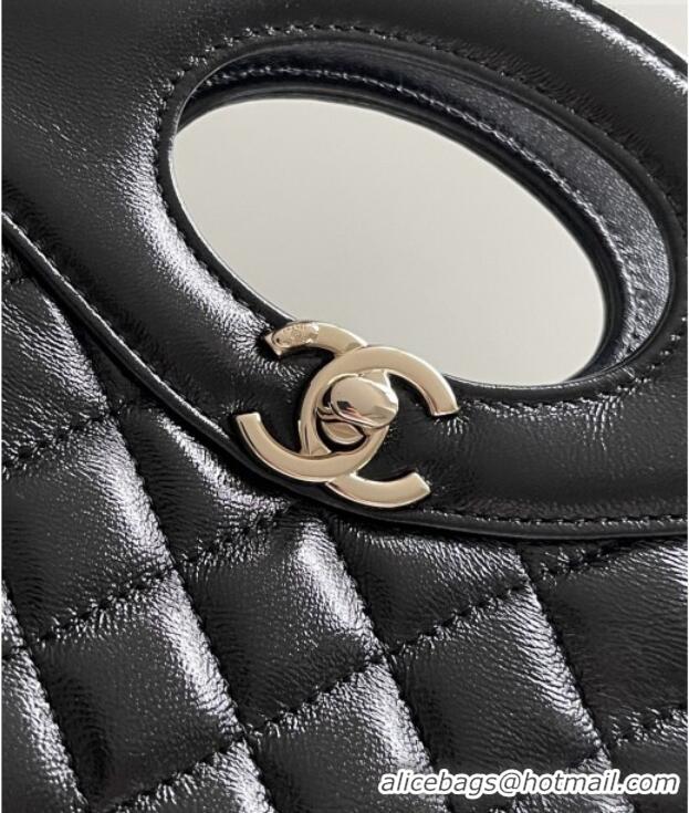 Best Price Chanel 31 Bag Shiny Lambskin Mini Shopping Bag AS4133 Black 2025 Top Quality