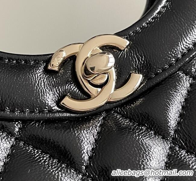 Best Price Chanel 31 Bag Shiny Lambskin Mini Shopping Bag AS4133 Black 2025 Top Quality
