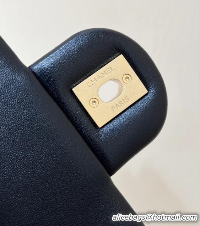 Best Price Chanel Lambskin Small Flap Bag with Pearl Chain AS4861 Black 2024 Top Quality