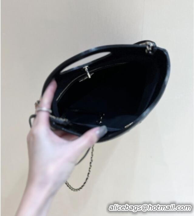 Unique Discount Chanel 31 Small Shopping Bag in Waxy Lambskin AS4853 Black 2025 Top Quality