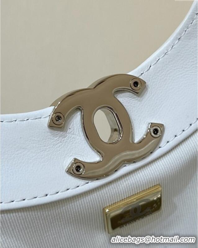 Grade Design Chanel 31 Small Shopping Bag in Waxy Lambskin AS4853 White 2025 Top Quality