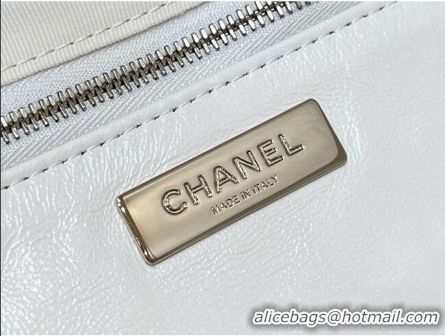 Grade Design Chanel 31 Small Shopping Bag in Waxy Lambskin AS4853 White 2025 Top Quality