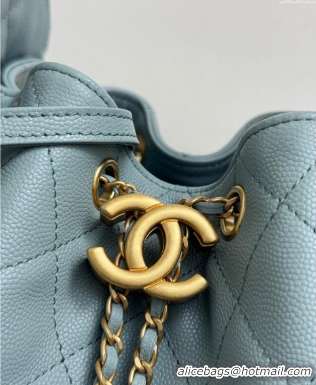 Inexpensive Chanel 25 Grained Calfskin Medium Handbag AS5311 Dusty Blue 2025