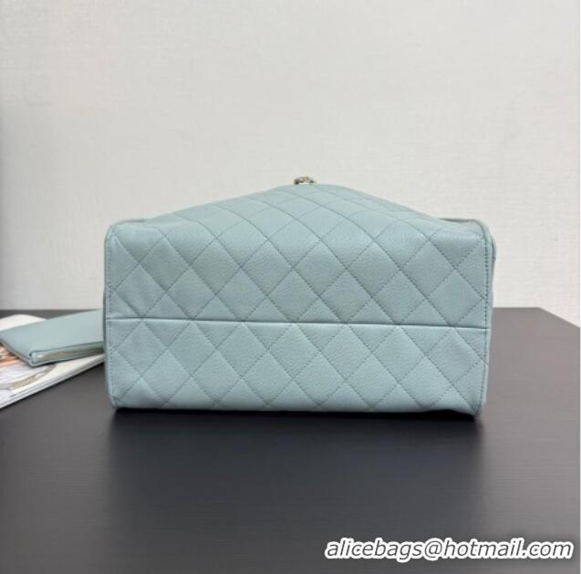 Inexpensive Chanel 25 Grained Calfskin Medium Handbag AS5311 Dusty Blue 2025