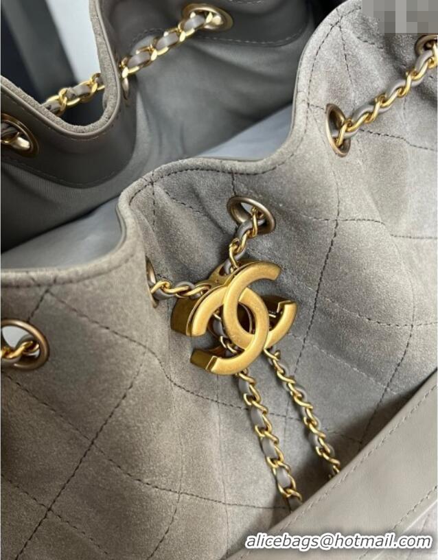 Grade Design Chanel 25 Suede Medium Handbag AS5311 Dark Grey 2025