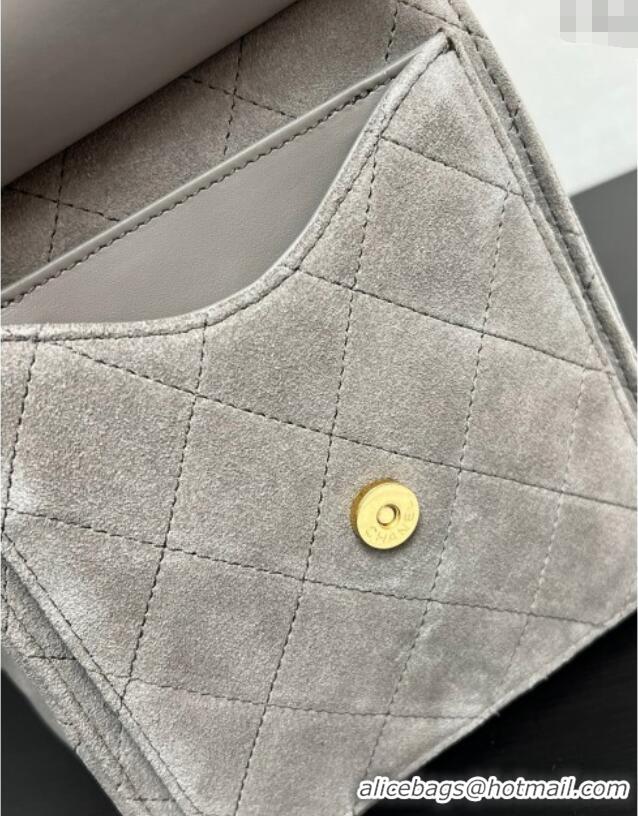 Grade Design Chanel 25 Suede Medium Handbag AS5311 Dark Grey 2025