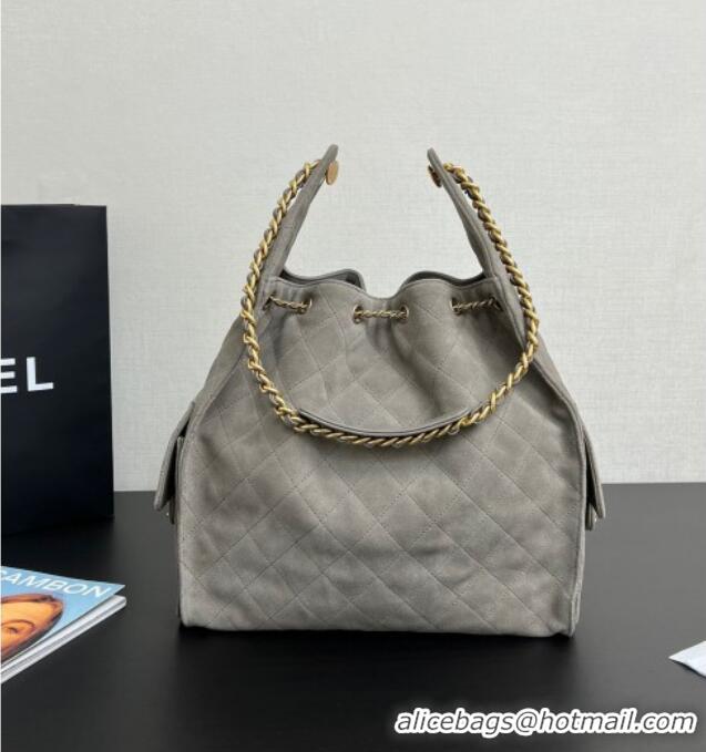 Grade Design Chanel 25 Suede Medium Handbag AS5311 Dark Grey 2025