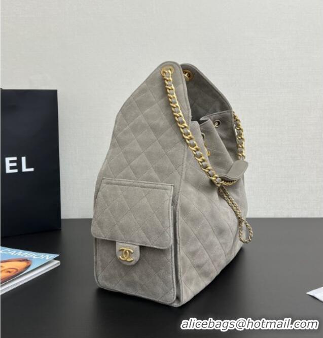 Grade Design Chanel 25 Suede Medium Handbag AS5311 Dark Grey 2025