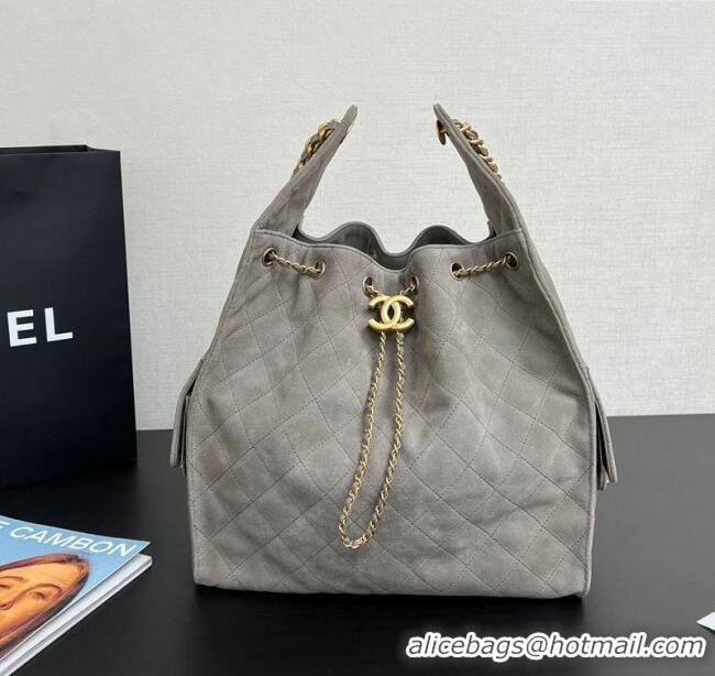 Grade Design Chanel 25 Suede Medium Handbag AS5311 Dark Grey 2025