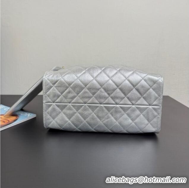 Inexpensive Chanel 25 Grained Calfskin Medium Handbag AS5311 Silver 2025