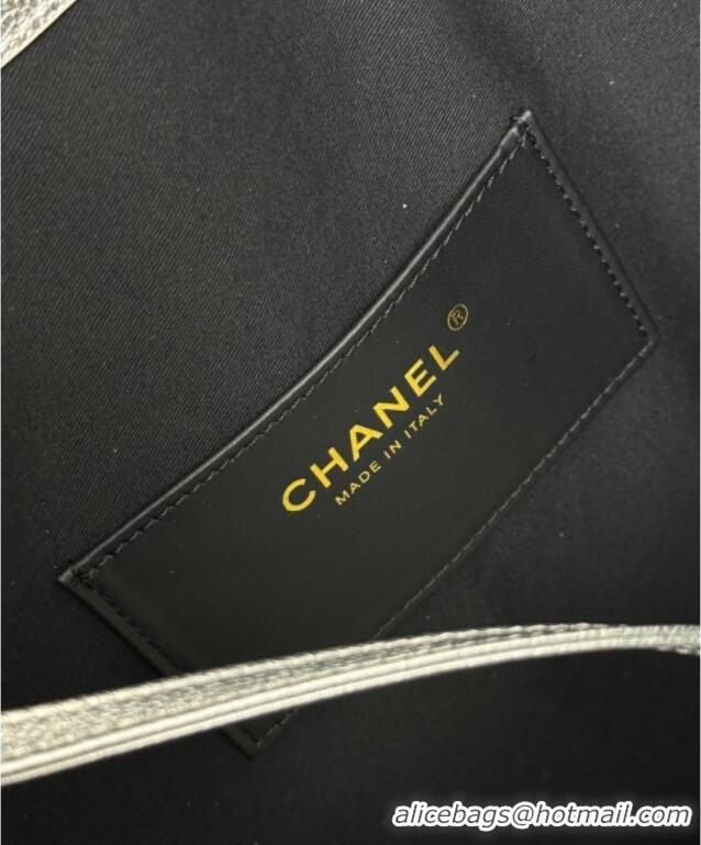 Inexpensive Chanel 25 Grained Calfskin Medium Handbag AS5311 Silver 2025
