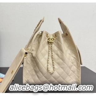New Design Chanel 25 Grained Calfskin Medium Handbag AS5311 Light Beige 2025
