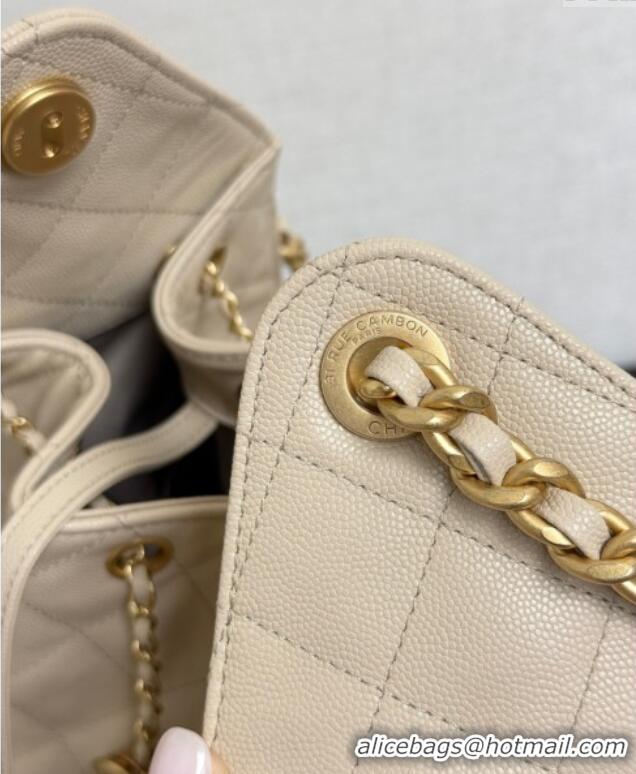 New Design Chanel 25 Grained Calfskin Medium Handbag AS5311 Light Beige 2025