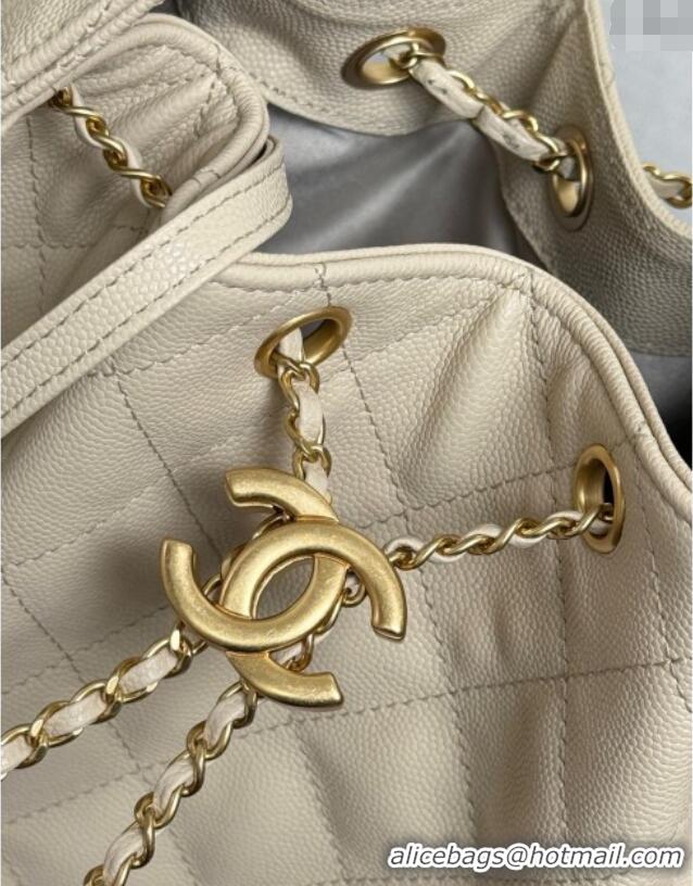 New Design Chanel 25 Grained Calfskin Medium Handbag AS5311 Light Beige 2025