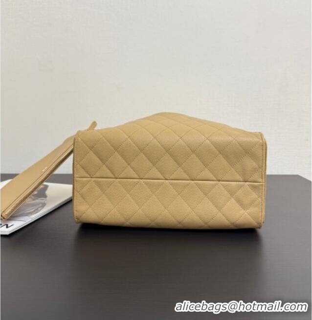 Famous Brand Chanel 25 Grained Calfskin Medium Handbag AS5311 Dark Beige 2025
