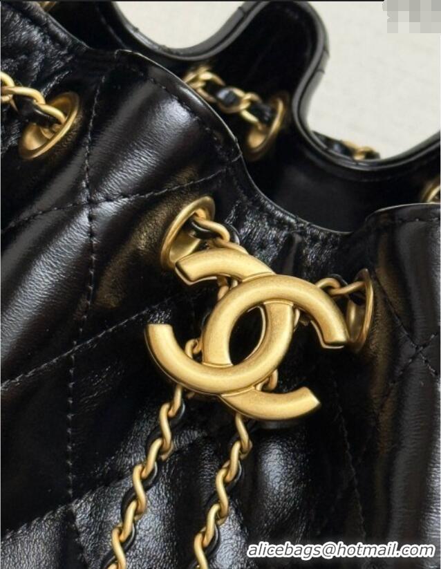 Famous Brand Chanel 25 Lambskin Medium Handbag AS5311 Black 2025