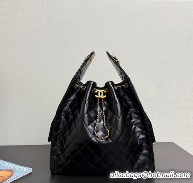 Famous Brand Chanel 25 Lambskin Medium Handbag AS5311 Black 2025
