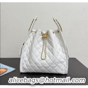 Fashion Discount Chanel 25 Grained Calfskin Medium Handbag AS5311 White 2025