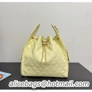 Promotional Chanel 25 Grained Calfskin Medium Handbag AS5311 Light Yellow 2025