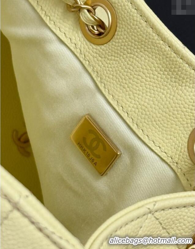 Promotional Chanel 25 Grained Calfskin Medium Handbag AS5311 Light Yellow 2025