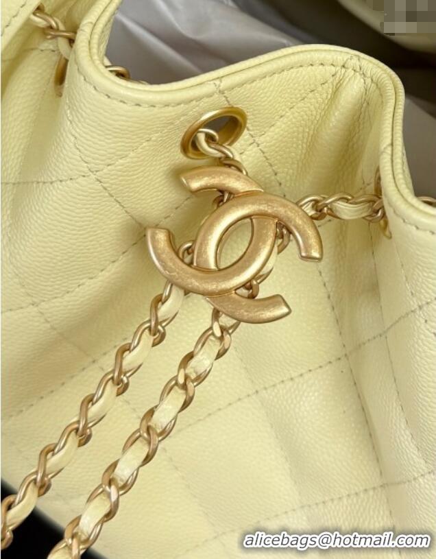 Promotional Chanel 25 Grained Calfskin Medium Handbag AS5311 Light Yellow 2025