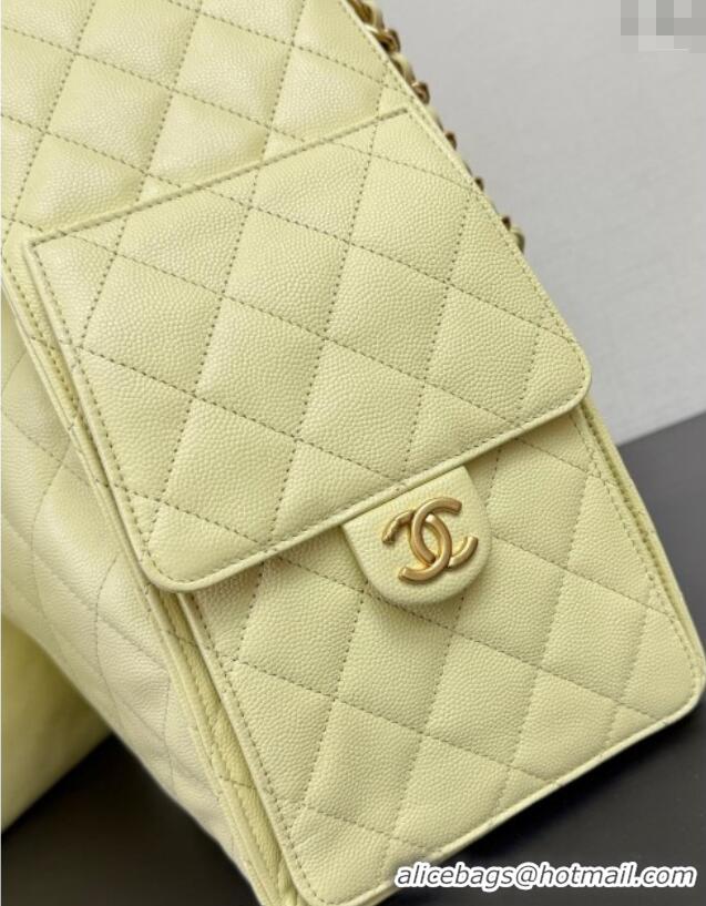 Promotional Chanel 25 Grained Calfskin Medium Handbag AS5311 Light Yellow 2025