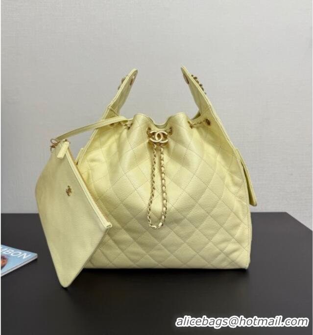 Promotional Chanel 25 Grained Calfskin Medium Handbag AS5311 Light Yellow 2025