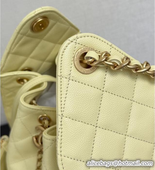 Promotional Chanel 25 Grained Calfskin Medium Handbag AS5311 Light Yellow 2025