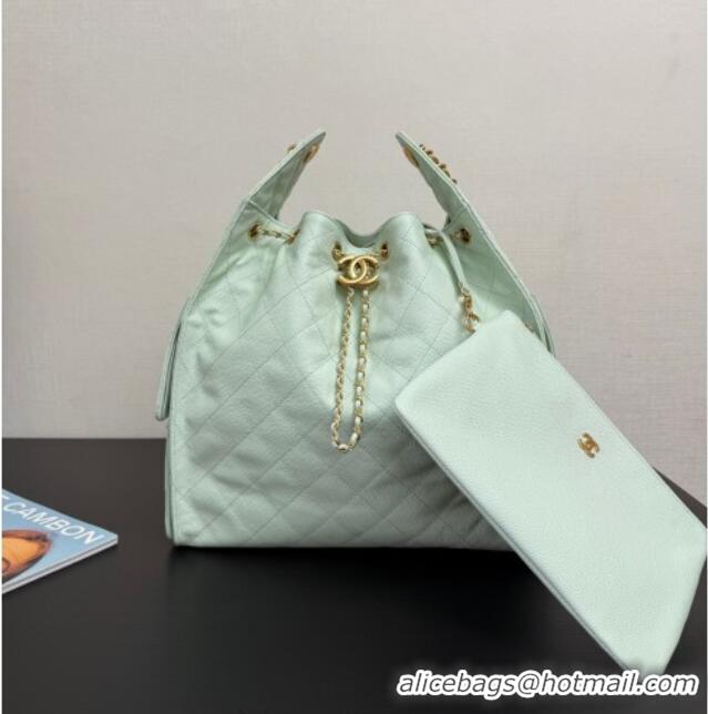 Low Price Chanel 25 Grained Calfskin Medium Handbag AS5311 Light Green 2025