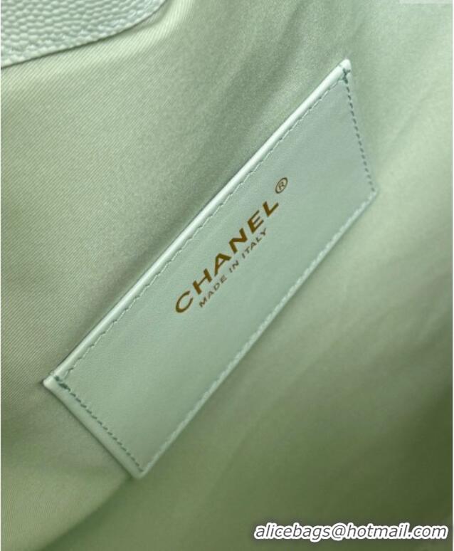 Low Price Chanel 25 Grained Calfskin Medium Handbag AS5311 Light Green 2025