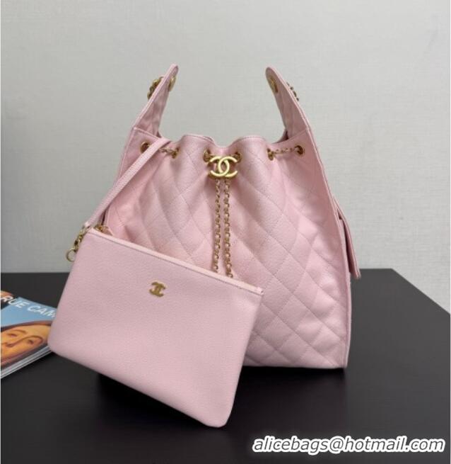 Super Quality Chanel 25 Grained Calfskin Medium Handbag AS5311 Light Pink 2025
