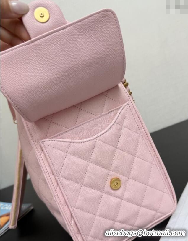 Super Quality Chanel 25 Grained Calfskin Medium Handbag AS5311 Light Pink 2025