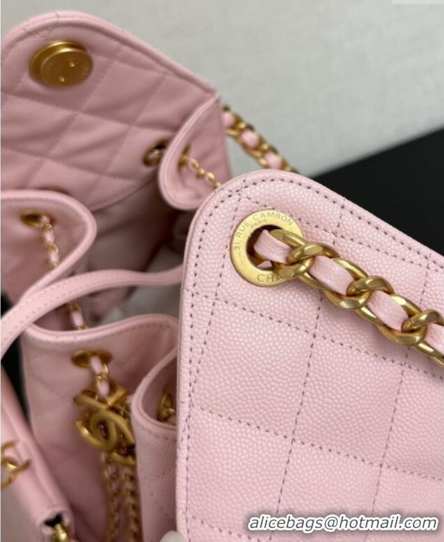 Super Quality Chanel 25 Grained Calfskin Medium Handbag AS5311 Light Pink 2025