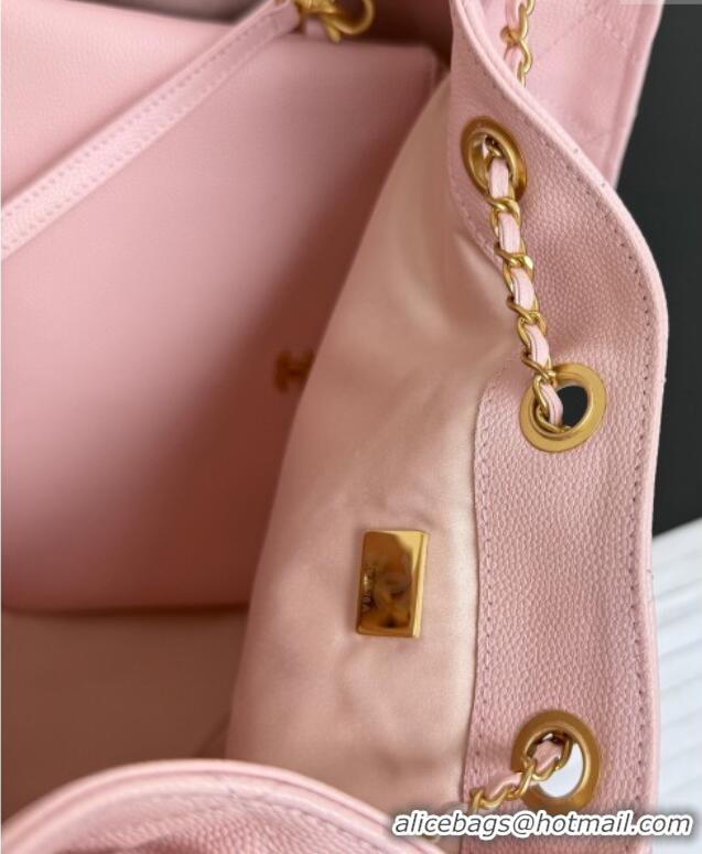 Super Quality Chanel 25 Grained Calfskin Medium Handbag AS5311 Light Pink 2025