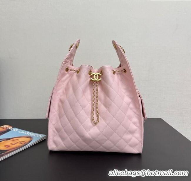 Super Quality Chanel 25 Grained Calfskin Medium Handbag AS5311 Light Pink 2025