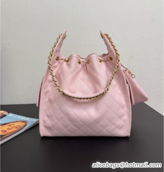 Super Quality Chanel 25 Grained Calfskin Medium Handbag AS5311 Light Pink 2025