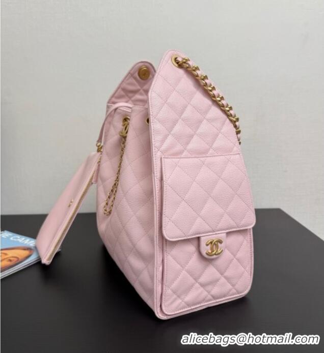 Super Quality Chanel 25 Grained Calfskin Medium Handbag AS5311 Light Pink 2025