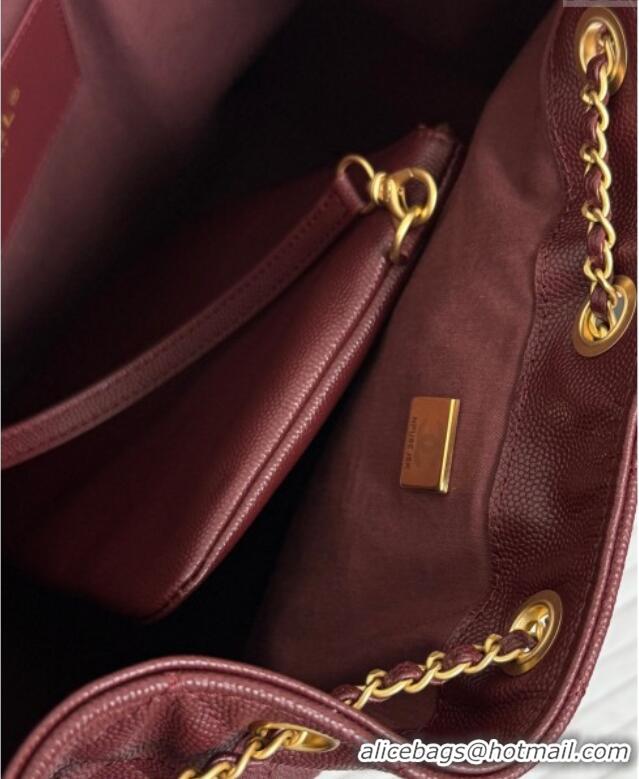 Shop Popular Chanel 25 Grained Calfskin Medium Handbag AS5311 Dark Burgundy 2025