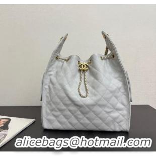 Good Product Chanel 25 Grained Calfskin Medium Handbag AS5311 Light Grey 2025