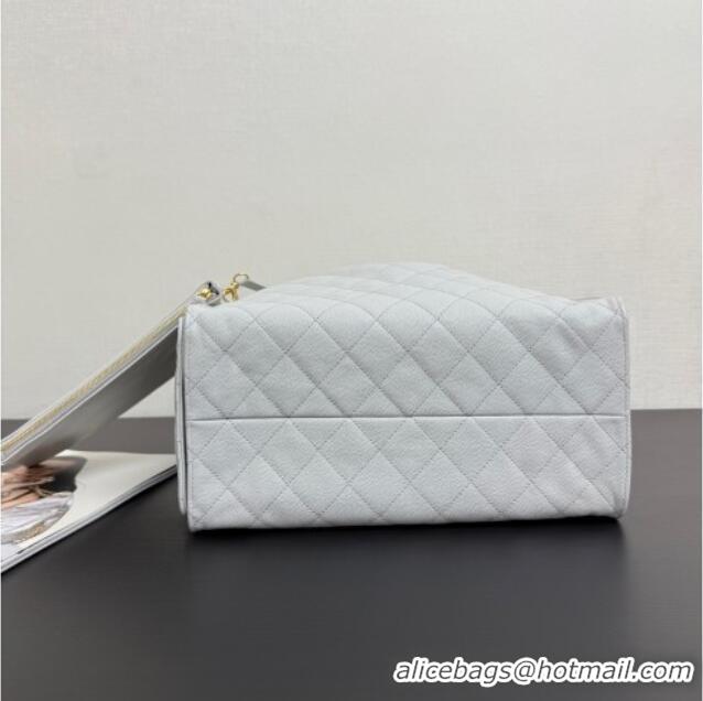 Good Product Chanel 25 Grained Calfskin Medium Handbag AS5311 Light Grey 2025